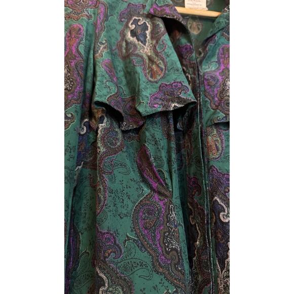 Vintage 80s Francesca of Damon Starington Silk Floral Button Front Blouse Size 6 - Picture 3 of 7